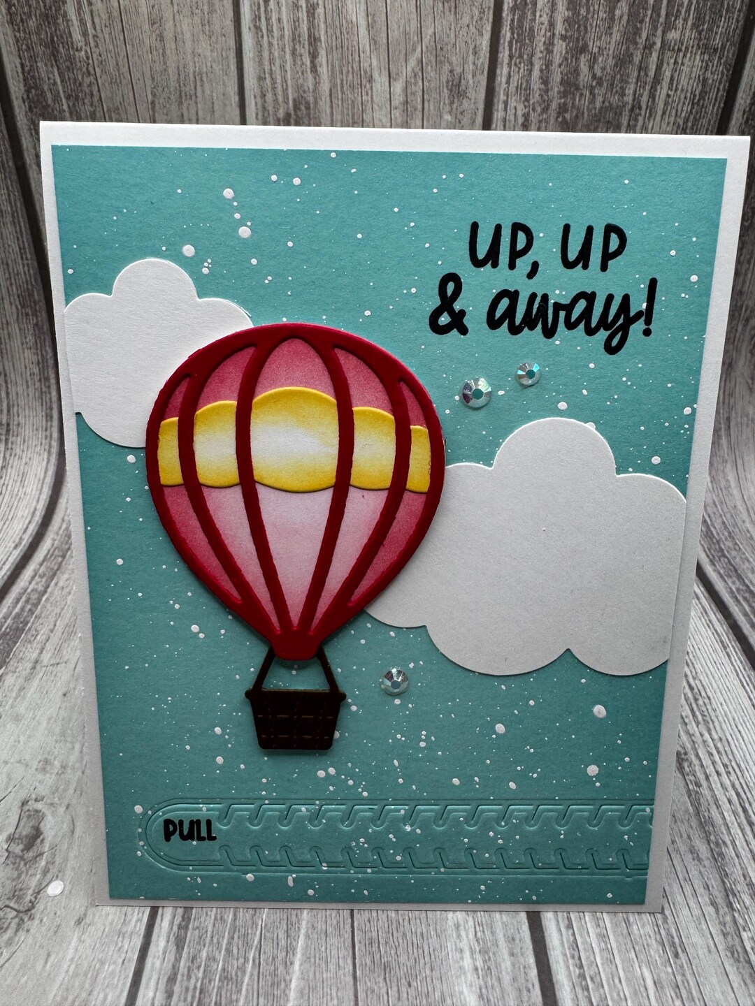 Hot Air Balloon Rip It Birthday - Blank Notecard, Greetings Card ...