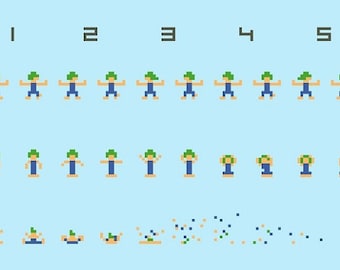 Exploding Lemmings cross stitch pattern - Oh no!