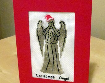 Doctor Who-kruissteekpatroon Christmas Weeping Angel