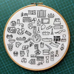 Innenseite Nr. 9 Kreuzstich Blackwork Muster