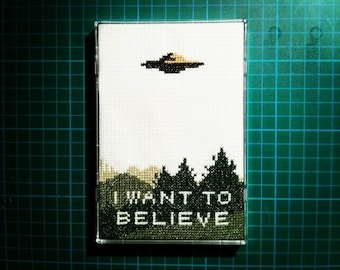 X Files I Want To Believe cross stitch pattern