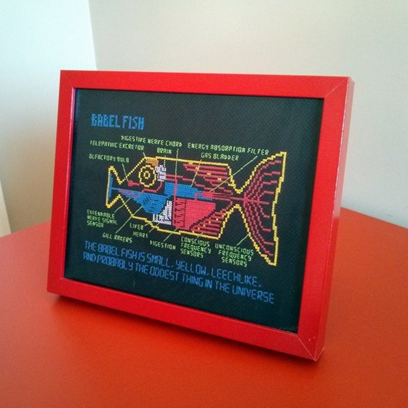 Babel Fish cross stitch pattern Hitchhiker's Guide to the Galaxy image 3