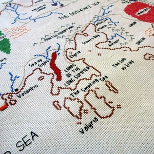 Game of Thrones cross stitch pattern Essos map image 2
