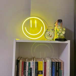 Smiley face emoji light neon led model