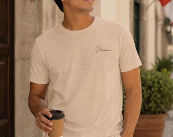Peruano Script T-Shirt | Minimalist Peruvian Tee, Airlume Cotton Unisex Shirt