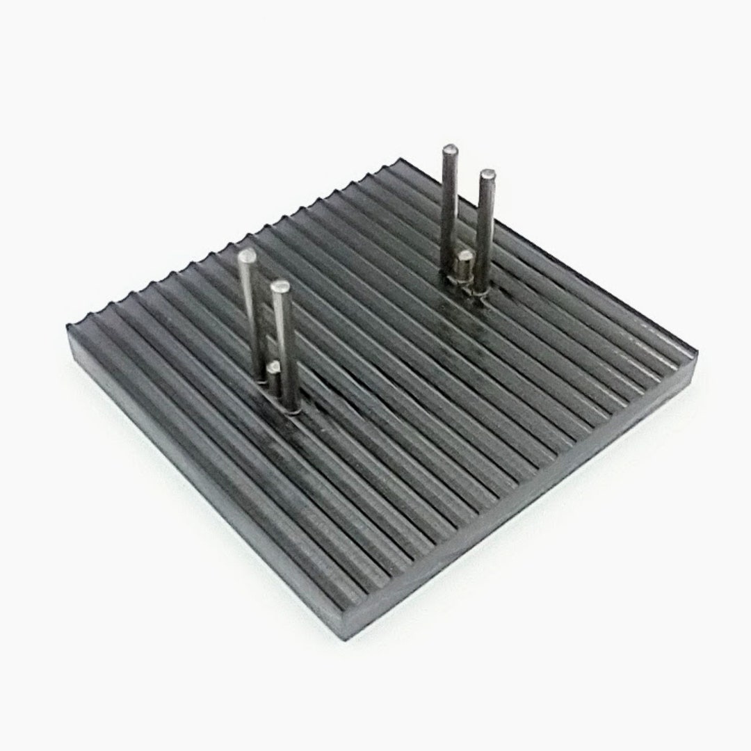 Dark Gray Reeded Fused Glass Display Stand - Small - Etsy