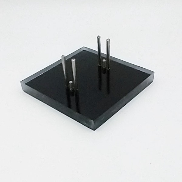 Black Gloss Fused Glass Display Stand - Small