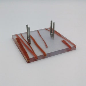 Orange Grass Glass Display Stand - Small