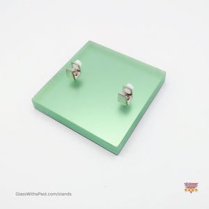 Mint Green - Brackets - Small Squares (4-8") Fused Glass Display Stand