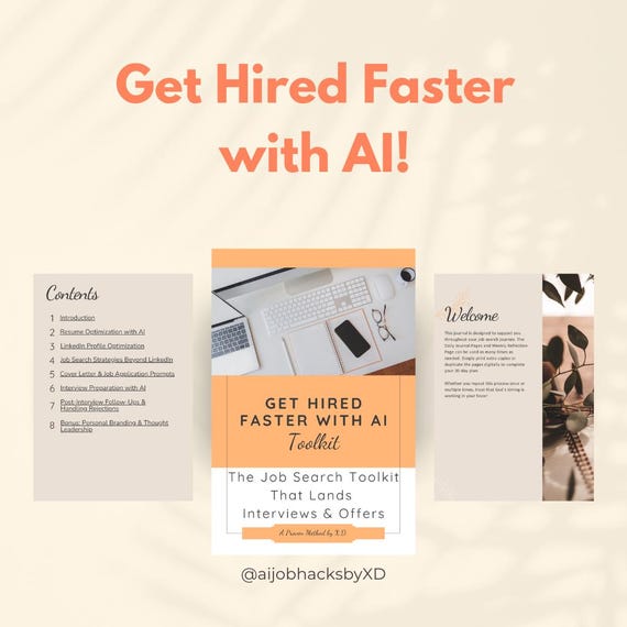 AI Job Search Toolkit | Resume Prompts, LinkedIn Tips (Digital Download)