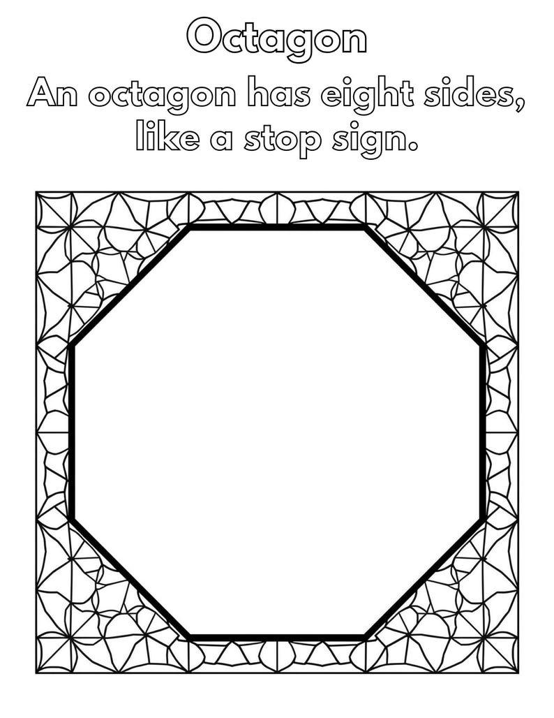 Shapes Coloring Book for Kids Ages 4-10 | Math Geometry Activity ...