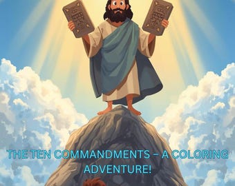 Ten Commandments Coloring Book: Christian Activity for Kids (Digital Download)