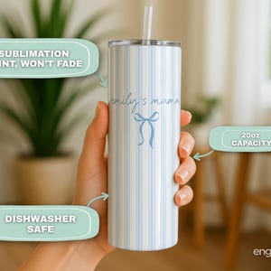 Personalized Mama Tumbler-Custom Name Tumbler-New Parent Gift-Mother's Gift-Future Mom Gift-New Baby Gift for Mom-Pregnancy Announcement image 6