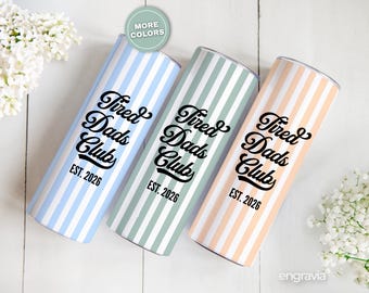 Tired Dad Club Tumbler-Funny Dad Gift-Father’s Day Travel Mug-New Dad Cup Gift- Custom Gift for Dad-New Grandparents Keepsake-New Dad Gift