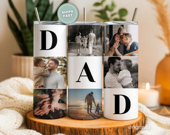 Custom Photo Dad Tumbler-Personalized New Dad Father’s Day Gift Travel Tumbler For Dad Birthday Gift New Daddy Custom Gift 20oz