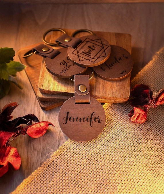 Personalized Wooden Keychain With Name, Custom Keychain With