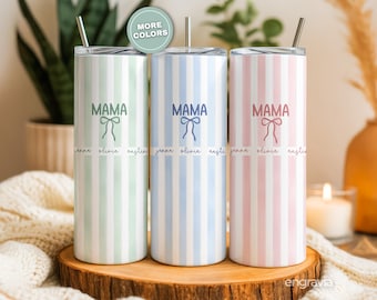 Personalized Mama Tumbler-Custom Name Tumbler-Custom Kids Names Mama Mug-New Mom Gift-Mothers Day Gift for Mom-Personalized Tumbler for Mom