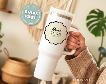 Branded Custom Logo Tumbler 40 oz-Custom Business Gifts-Personalized Tumbler with Logo-Personalized Business Cups-Bulk Corporate Gifts