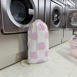 Floral Laundry Bag - Stylish Storage for Home Organizing, Dorm Room Essentials, Gift for Her, Laundry Day, Home Decor