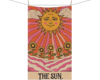 Sunshine-Inspired Tea Towels - Brighten Your Kitchen Decor, Gift for Sun Lovers, Bohemian Home Decor, Summer Kitchen Essentials, [...]