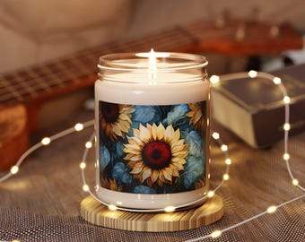 Sunflower Scented Soy Candle, Aromatherapy Home Decor