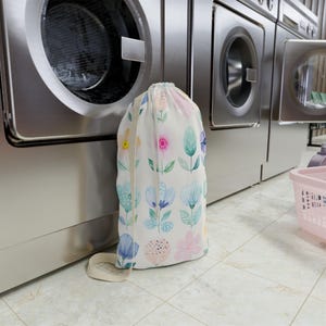 Floral Laundry Bag | Chic Storage, Home Organization, Gift for Her, Laundry Day Essential, Floral Decor