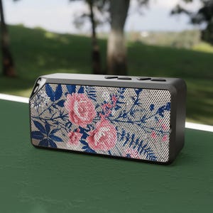 Jabba Floral Bluetooth Speaker, Portable Speaker, Wireless Music Player, Floral Design, Outdoor Speaker, Gift for Music Lovers