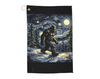 Bigfoot Golf Towels, Unique Golf Gifts for Him, Funny Golf Accessories, Outdoor Sports Gear, Perfect for Father&#39;s Day