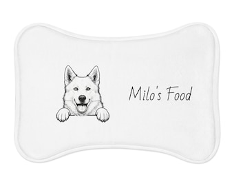 Personalisierte Haustier füttern Matte - Plüsch Hundefutter Tischset, Custom Design