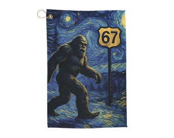 Bigfoot Golf Towel – Unique Design, Microfiber Caddy Accessory