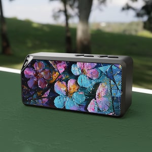 Floral Bluetooth Speaker - Vibrant Wireless Music with a Touch of Elegance, Perfect Gift for Music Lovers, Home Decor, Party Essential,