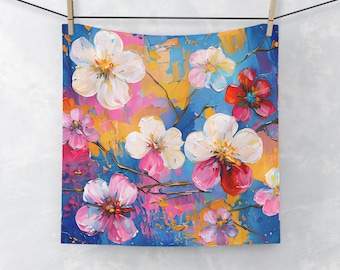 Juego de toallas de mano con motivos florales, decoración botánica para el baño, regalo para amantes de las plantas