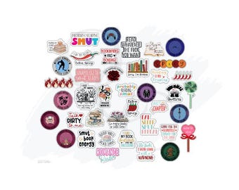 Smutty Romance Sticker Pack - 6, 12, 24 mystery sticker bundle, spicy book lover gift, kindle stickers, smut reader, reading lovers