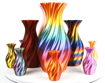 Minimalist home decor spiral vase gift for her for dried and live flowers waterproof vase wedding gift table decor