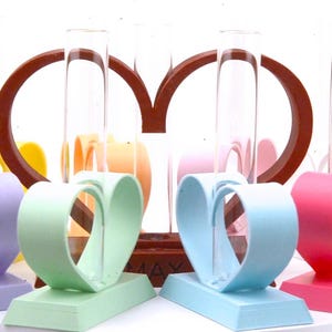 Minimalist Heart Shaped Vase for Home Décor Mini Heart in multiple colors personalized for dried and live flowers waterproof wedding gift