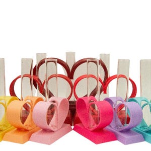 Minimalist Heart Shaped Vase for Home Décor Mini Heart in multiple colors personalized for dried and live flowers waterproof wedding gift