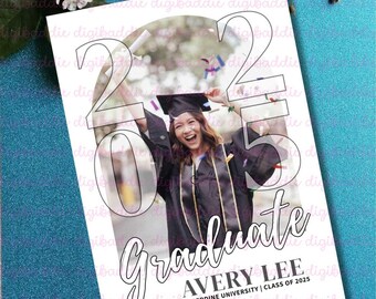 graduation invitation 2025 grad announcement 2026 grad party graduation party invitation personalizable graduation invitation template