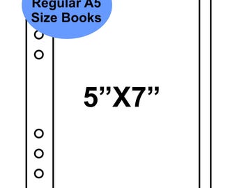 5x7 Photo Sleeves Pack of 30 for Regular A5 Size 6-Ring Binder Photo Books