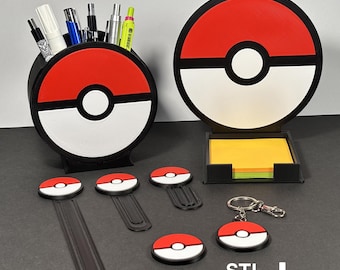 Pokeball Accessory Set: 3D Printable STL Files (Digital Download)