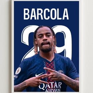 Flocage Enfant BARCOLA #29 Paris 2024/2025 - Maillot Domicile - Neuf Sans Emballage