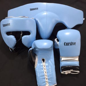 Custom Boxing Set, Real Leather Mens Gloves, Full Sparring Kit MMA, Handmade gloves, Gift for Him, Anniversary Gift, Best Replica, Winning