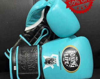 No Boxing No Life Gloves, Custom Name Boxing Gloves, Handmade Leather Gloves for Sparring and Training, Birthday gift, Real Cowhide leather