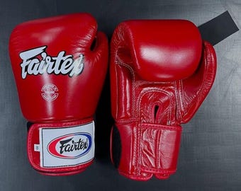 Fairtex Real Leather Boxing Gloves, Muay Thai Kickboxing Training, Personalized Boxing Gifts
