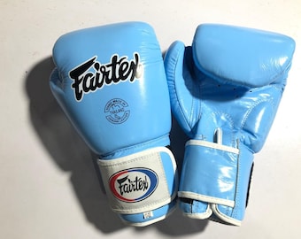 Spersonalizowane rękawice bokserskie Fairtex, oryginalne skórzane rękawice treningowe, spersonalizowane logo