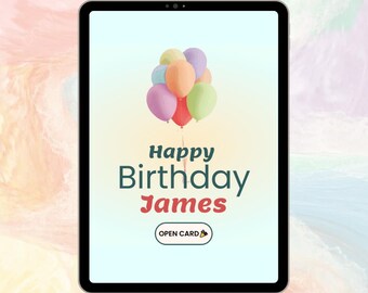 Customizable Digital Birthday Card: Instant Online Delivery
