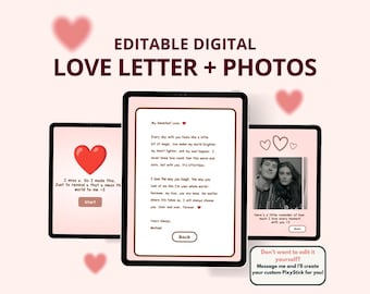 Animated Digital Love Letter with Photos (Instant Download)