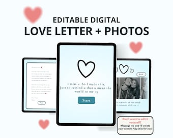 Animated Digital Love Letter Template: Romantic Photo Gift