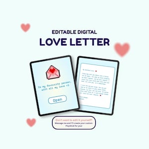Digital Love Letter, Customizable PixyStick Gift (Digital Download)
