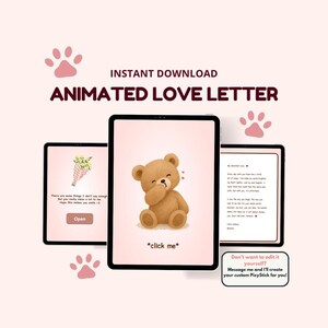 Animated Love Letter | Romantic Long Distance Gift | (Instant Download)