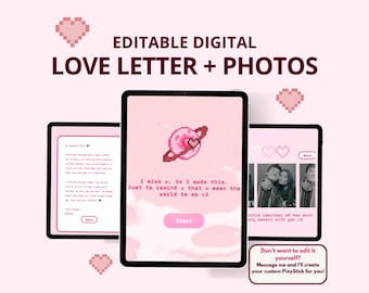 Animated Digital Love Letter with Photos: Virtual Gift (Instant Download)